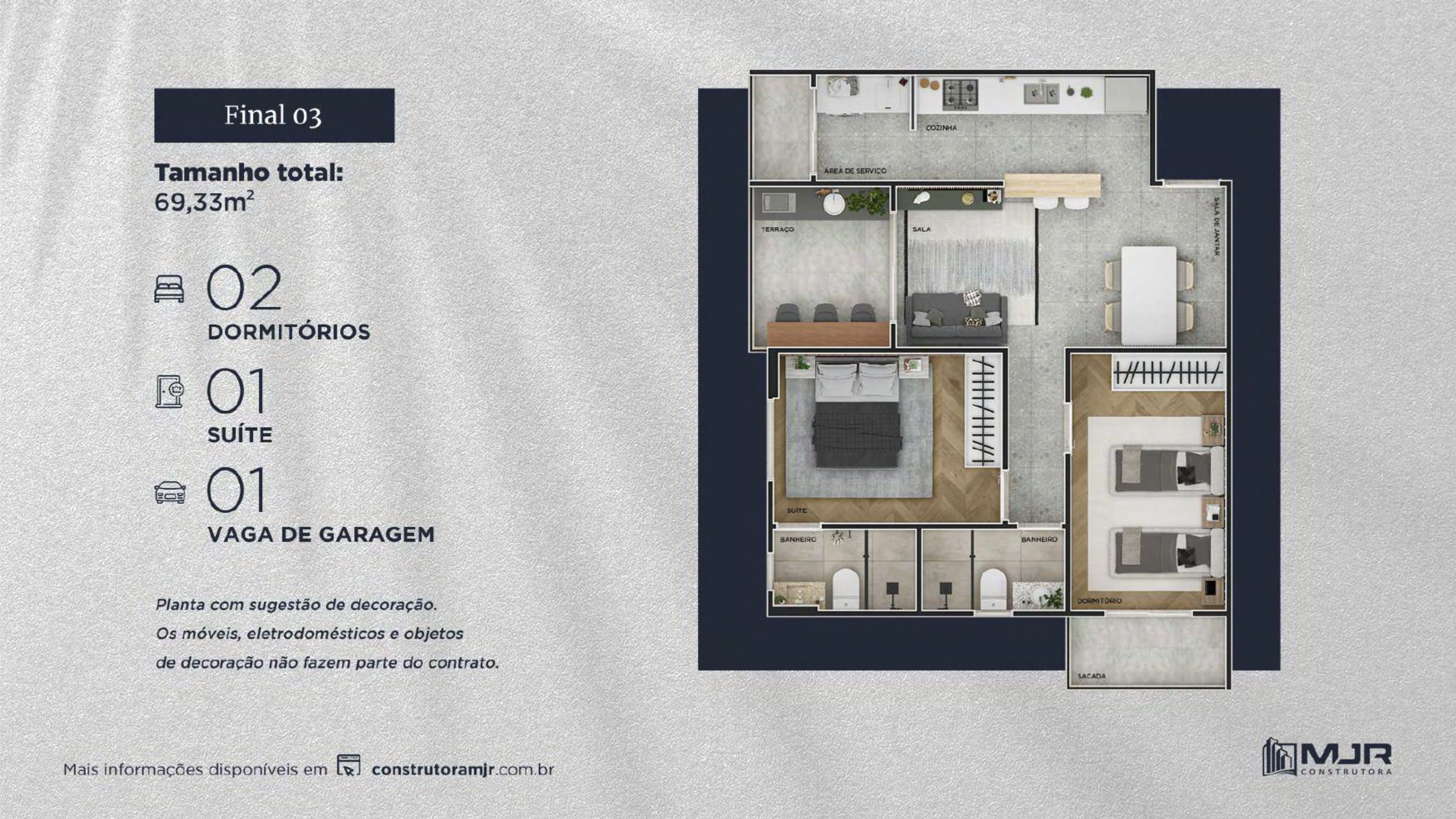 Planta Final 03 — 69,33 m²